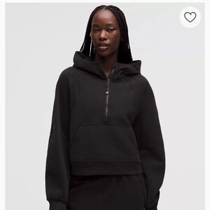 Lululemon oversized scuba half zip hoodie in black